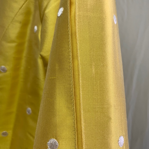 Connie Roberson Yellow Silk polkadot crop jacket - Picture 3 of 8